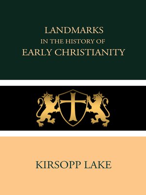 cover image of Landmarks in the History of Early Christianity